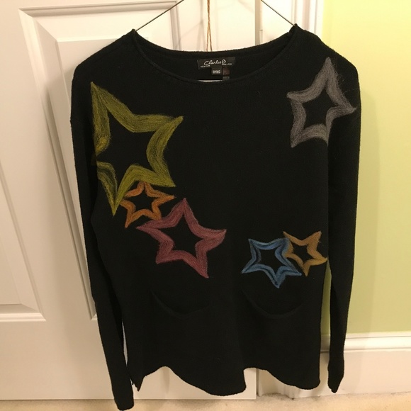 New Size TP/XS Charlie B Black Star Long Sweater - Picture 1 of 3